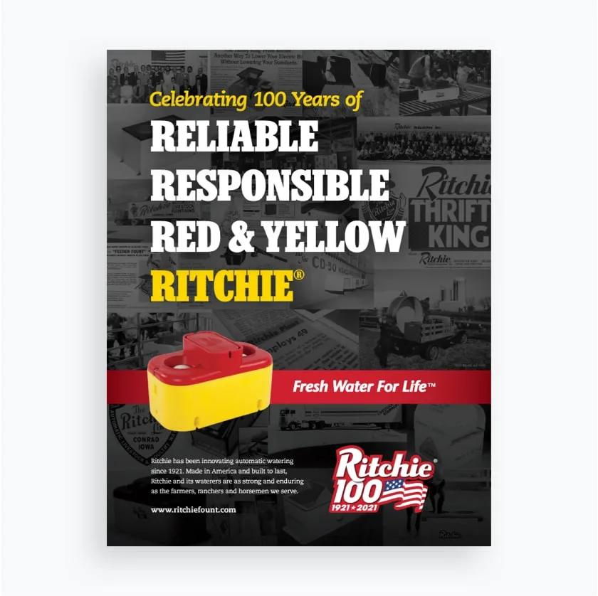 Ritchie 100 print ad