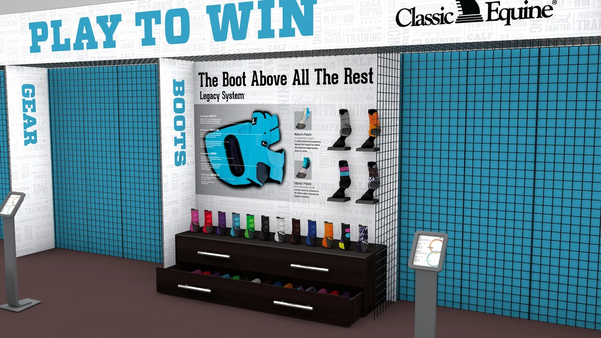 Play to win trade show display