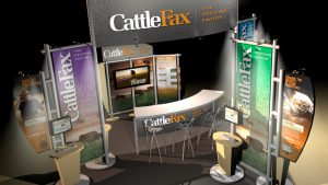 CattleFax tradeshow graphic design, 3D design